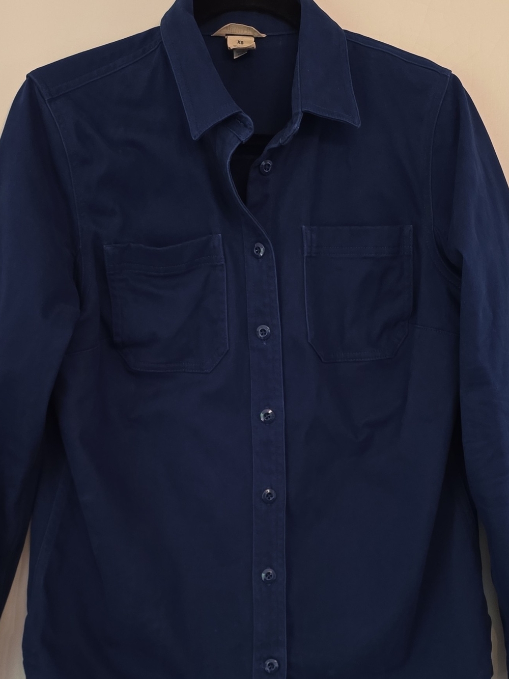 Duluth Trading Co Navy Long-Sleeve Casual Button-Down Shirt